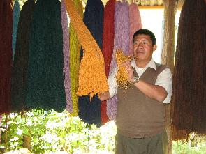 Dyeing wool